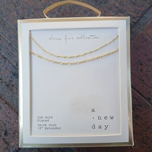 14k gold plated 16/18 inch +3" extender